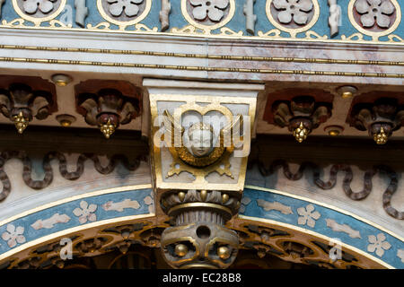 Robert Dudley tomb detail, St. Mary`s Church, Warwick, Warwickshire, England, UK Stock Photo